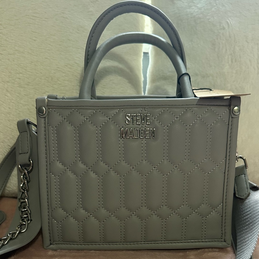 NWT - Steve Madden Bniko Tote Bag - Circular Grey
